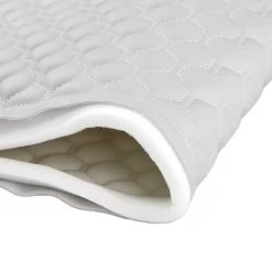 EverSoft™ Silver Hexagon Stitched Foam Backed Vinyl -Home-Fabric EverSoft Silver Hexagon Stitched Foam Backed Vinyl 3
