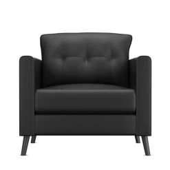 Nauga Soft Black Satin 54" Vinyl Fabric -Home-Fabric Nauga Soft Vinyl Black Satin 54 901