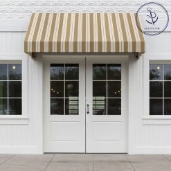 Sunbrella® Awning Stripe 4954-0000 Heather Beige Classic 46" Fabric -Home-Fabric Sunbrella 4954 0000 Heather Beige Classic 46 Signature Series Awning Stripe 707