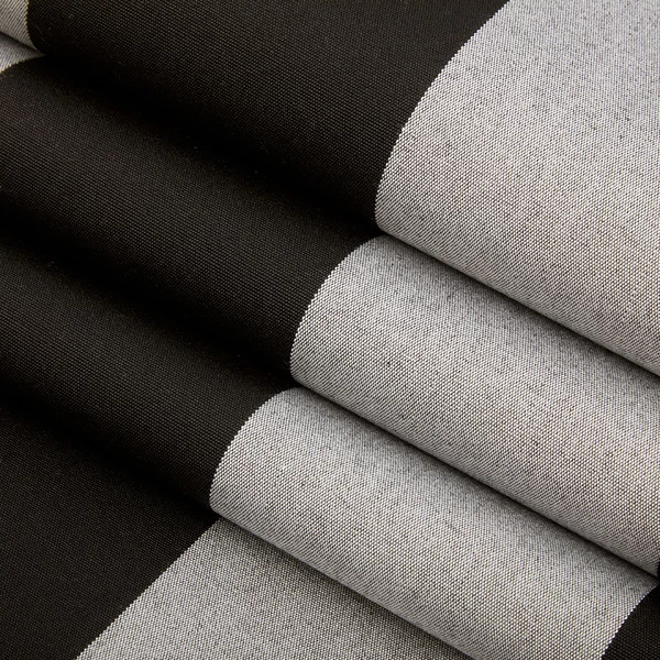 Sunbrella® Awning Stripe 5704-0000 Beaufort Black/White 6 Bar 46" Fabric 2 Sunbrella® Awning Stripe 5704-0000 Beaufort Black/White 6 Bar 46" Fabric - Image 2