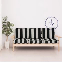 Sunbrella® Awning Stripe 5704-0000 Beaufort Black/White 6 Bar 46" Fabric 11 Sunbrella® Awning Stripe 5704-0000 Beaufort Black/White 6 Bar 46" Fabric -Home-Fabric Sunbrella 5704 0000 Black White 6 Bar Stripe 46 87